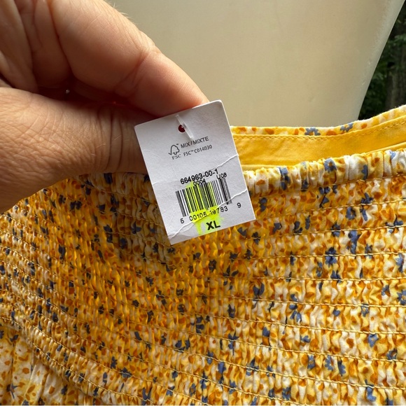 🔥 New GAP® Yellow Floral Babydoll Dress size XL X-Large NWT - Picture 5 of 11